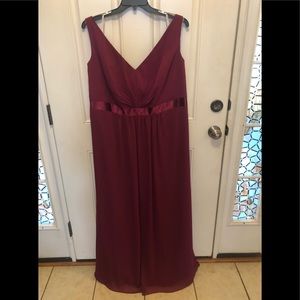 David’s Bridal Deep Wine Dress